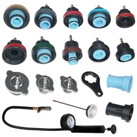 HTL Juego de 18 Piezas para Prueba de Fugas en Radiadores, Kit de Herramientas para Detectar Fugas en el Sistema de Refrigeración Automotriz y el Tanque de Agua