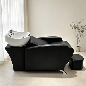 Chaise de lavage de cheveux confortable avec bac en céramique réglable pour salon de coiffure et équipement de salon de beauté - Product Image 3