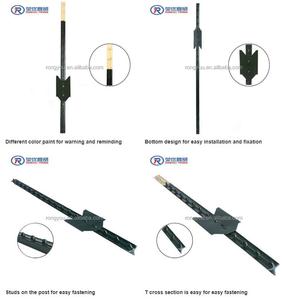 <span class=keywords><strong>Poteau</strong></span> en T clouté compatible avec le fil polyvalent et les isolateurs, fil <span class=keywords><strong>de</strong></span> clôture - Product Image 1