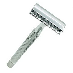 Maquinilla de Afeitar de Doble Filo de Acero Inoxidable para Hombre, de Alta Calidad, con Mango de Plástico, Color Personalizado, MOQ Bajo, Venta al Por Mayor - Product Image 1