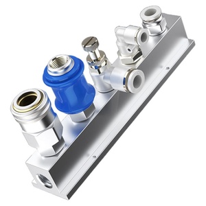 Gas Carbon Dioxide Fluid Distributor Anodized Hydraulic Pneumatic Fittings Aluminum Alloy Manifold Custom Stainless Steel - Product Image 5