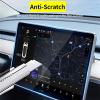 Protecteur d'écran de navigation de voiture HD Clear Matte pour Tesla Model 3 Y S X Verre trempé pour Tesla Car GPS Screen Protector