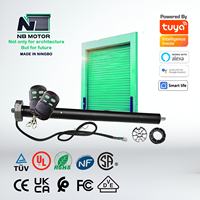 REROAD, persianas enrollables automáticas de 45MM, motores tubulares con control remoto para puerta/ventana
