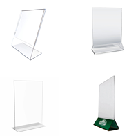 Support de menu/panneau en acrylique transparent en forme de T, format A4/A5, personnalisable avec logo de marque, pour bar et restaurant, présentoir de table, jaune, noir, transparent