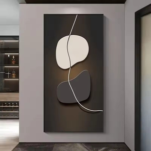 Venta al por mayor moderno <span class=keywords><strong>abstracto</strong></span> cristal porcelana <span class=keywords><strong>pintor</strong></span> que vive en hotel de alta calidad de lujo sala de estar decoración LED arte de la pared - Product Image 2