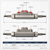 Nouveau Cylindre Maître Hydraulique Double en Alliage d'Aluminium Usiné CNC de Haute Précision Caracing - Amortisseur de Frein Haute Performance X3 2013-2017