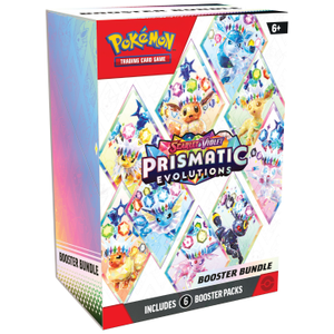 Paquete de 6 Sobres de Expansión de Cartas Coleccionables en Inglés para Entusiastas del Juego, Edición Prismatic Evolutions de Scarlet y Violet (1 kg) - Product Image 1