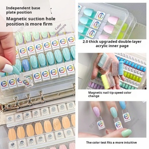 Tableau de couleurs professionnel personnalisé en usine pour vernis à ongles acrylique 360 couleurs avec support magnétique portable pour rangement et présentation - Product Image 2