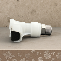 Raccord rapide BRT en acétal PTF, connecteur femelle 1/4" CPC, embout à valve et sans valve, raccords de tuyauterie en acier inoxydable 316, ressort de valve