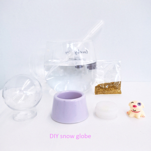 Globe à eau en résine à faire soi-même, thème féerique, boule à neige pour la décoration de la maison, style artificiel pour animaux de compagnie, y compris les chiens - Product Image 1