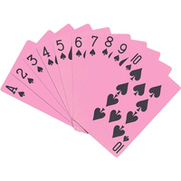 Vente en gros d'usine, cartes à jouer roses de luxe avec logo personnalisé, jeu de cartes roses durables, cartes de jeu sur le thème rose exquis