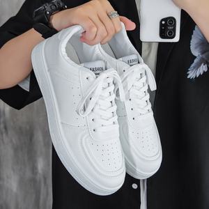Zapatos Casuales Blancos con Cordones Transpirables para Hombre, Modelo 2026, Tenis Deportivos Modernos y Versátiles con Suela de Goma para Todas las Temporadas - Product Image 1