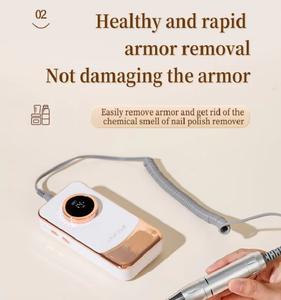 Taladro de uñas eléctrico profesional de 45000 RPM, lijadora de uñas portátil con 6 brocas para arte de uñas, uso doméstico y salón - Product Image 3