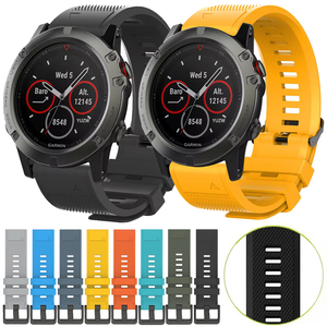 Bracelet en silicone sport 22 mm 26 mm pour Garmin <span class=keywords><strong>Fenix</strong></span> <span class=keywords><strong>5</strong></span> Plus 5x <span class=keywords><strong>Sapphire</strong></span> 6 6X 7 7X 8 8Pro Epix Pro 970 965, bracelet de montre à libération rapide - Product Image 1