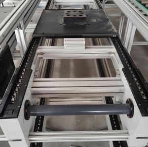 Pallet Handling Automation Solution Customized Rubber Belt Automated Conveyor System Adjustable for Palletizing Pallet Movement - Product Image 5
