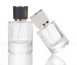 In Stock Luxury 30ml 50ml Bayonet Vertical Grain <strong>Perfume</strong> <strong>Spray</strong> Glass <strong>Bottle</strong> with Black Cap <strong>Perfume</strong> <strong>Bottle</strong> and Packaging - Product Image 5