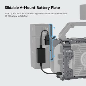   Kit de Soporte para Cámara <span class=keywords><strong>Sony</strong></span> <span class=keywords><strong>FX6</strong></span>, Soporte Compacto para <span class=keywords><strong>FX6</strong></span> con Placa de Batería V-Mount para Trípodes/Utilización Manual/Grabación en Hombro -4124 - Product Image 3
