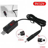 USB 5v à 9v 12v DC câble usb ligne de suralimentation réglable DC 5V Boost à 9V 12V convertisseur de tension câble transformateur de Volt élévateur
