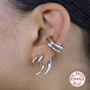 Pendientes de Plata de Ley S925 con Circonita, Diseño Creativo de Cuerno, Personalizados, para Regalo de Boda o Fiesta, Venta al Por Mayor, Novedad 2021 - Product Image 4