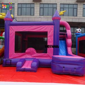 Promotion Château gonflable commercial de sécurité, grand trampoline, vente d'usine, PVC rose, combo gonflable pour l'extérieur - Product Image 2