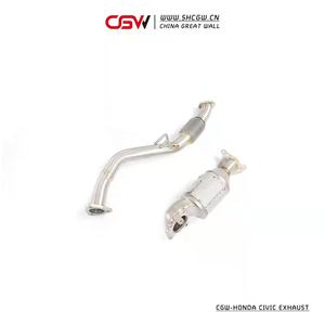 CGW 最新 ホンダ シビック 11代目 (FL系 2021年以降) 用 サウンドエキゾースト マフラーパイピングシステム - Product Image 3