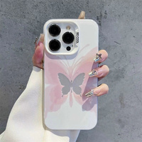 Coques de Téléphone Antichoc Luxe Papillons pour iPhone 17 Air 16 15 Plus Pro Max 14 13 12 11 X – Housse Arrière Anti-chute Personnalisée