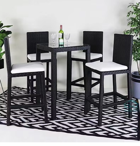 Ngoài trời Bàn và ghế mây thanh cao ghế sân thượng Patio vườn Bar ban công bảng và ghế - Product Image 3