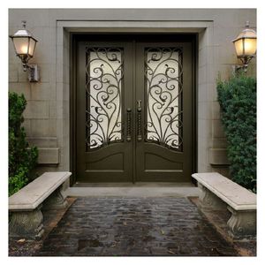 Arc de porte de <span class=keywords><strong>garage</strong></span> en <span class=keywords><strong>fer</strong></span> forgé Ace Portes en acier Conceptions de porte de villa en <span class=keywords><strong>fer</strong></span> forgé Portes en <span class=keywords><strong>fer</strong></span> forgé Double extérieur - Product Image 5