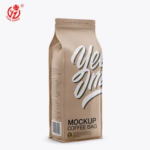 관례는 개인 상표 100g 250g 500g 1kg Resealable 까만 알루미늄 호일 벨브를 가진 편평한 바닥 커피 콩 포장 부대를 인쇄했습니다