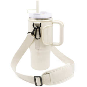 Vỏ cốc bằng cao su tổng hợp di động Vỏ cốc cà phê cách nhiệt có tay cầm để sử dụng khi đi du lịch ngoài trời và văn phòng Phụ kiện thời trang - Product Image 1