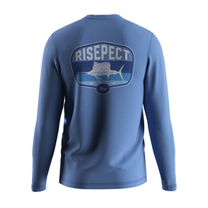 Chemise d'extérieur à manches longues pour homme UPF100+ légère et extensible avec logo sérigraphié pour la pêche et les voyages estivaux - Product Image 4