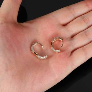 Premium S925 Sterling Silver VVS Moissanite Iced Out Bubble Round Stud Earrings Real Gold Plated Hip Hop Bling Mens Jewelry - Product Image 3
