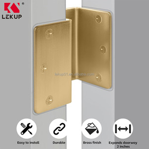 Charnières de <span class=keywords><strong>porte</strong></span> à mortaise complète dorées, charnières de <span class=keywords><strong>porte</strong></span> extensibles de 3,5 po, charnières de <span class=keywords><strong>porte</strong></span> robustes en acier inoxydable avec coin arrondi de 1/4'' - Product Image 4