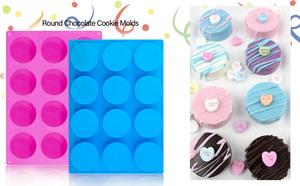 Stampo in Silicone Professionale Personalizzato e Produzione di Massa, Stampo Rotondo <span class=keywords><strong>per</strong></span> Cioccolatini e <span class=keywords><strong>Biscotti</strong></span>, Stampo Cilindrico in Silicone - Product Image 6
