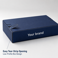 Boîte cadeau écologique à bande détachable, emballage en carton ondulé personnalisé pour les commandes de cadeaux d'anniversaire, de mariage, de Noël et d'entreprise