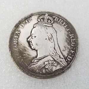 Moneda <span class=keywords><strong>de</strong></span> Plata <span class=keywords><strong>de</strong></span> <span class=keywords><strong>la</strong></span> Reina VICTORIA <span class=keywords><strong>del</strong></span> Reino Unido <span class=keywords><strong>de</strong></span> Gran Bretaña <span class=keywords><strong>de</strong></span> 1887 con Corona y Dragón - Product Image 5