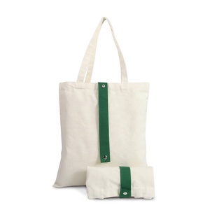 Wholesale Customised Fashion Reusable Cotton Canvas Tote <b>Bag</b> <b>Long</b> Zipper Closure Portable Foldable Promotional Gift Shopping - Product Image 4