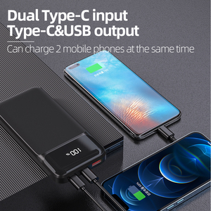 พาวเวอร์แบงค์แบบพกพา 22.5W 10000mAh ชาร์จเร็ว รองรับพอร์ต Type-C สองช่อง พร้อมหน้าจอ LED แสดงผลแบบดิจิตอล  รับทำโลโก้ตามสั่ง - Product Image 3