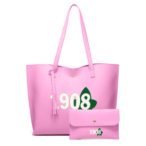 Custom <strong>Purse</strong> Print Logo Large Green Tote Bag Set <strong>Soft</strong> Vegan <strong>Leather</strong> Hand Bag <strong>Purses</strong> Bags AKA <strong>Purses</strong> and Handbags for Women - Product Image 4