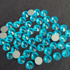 Zk SS6-SS30 Aquamarine Màu Xanh Vòng Pha Lê Phẳng Trở Lại Không-Hot Sửa Chữa Thủy Tinh Móng Tay Thạch Bạc Cơ Sở Cho Làm Móng Tay DIY Thủ Công Mỹ Nghệ - Product Image 4