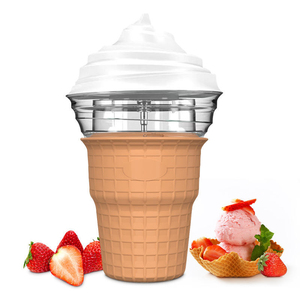 Household Electric Mini <b>Ice</b> Cream Maker Stainless Steel Automatic DIY Soft Serve Cone <b>Machine</b> Frozen Yogurt Sorbet Making Modern - Product Image 1