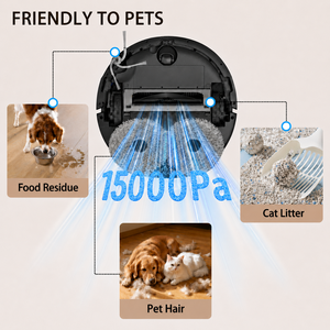 Wholesale Ultrasonic Recognition Carpet Lidar Navigation 15Kpa Super Suction 3.5L Water Robot Vacuum Mop - Product Image 4
