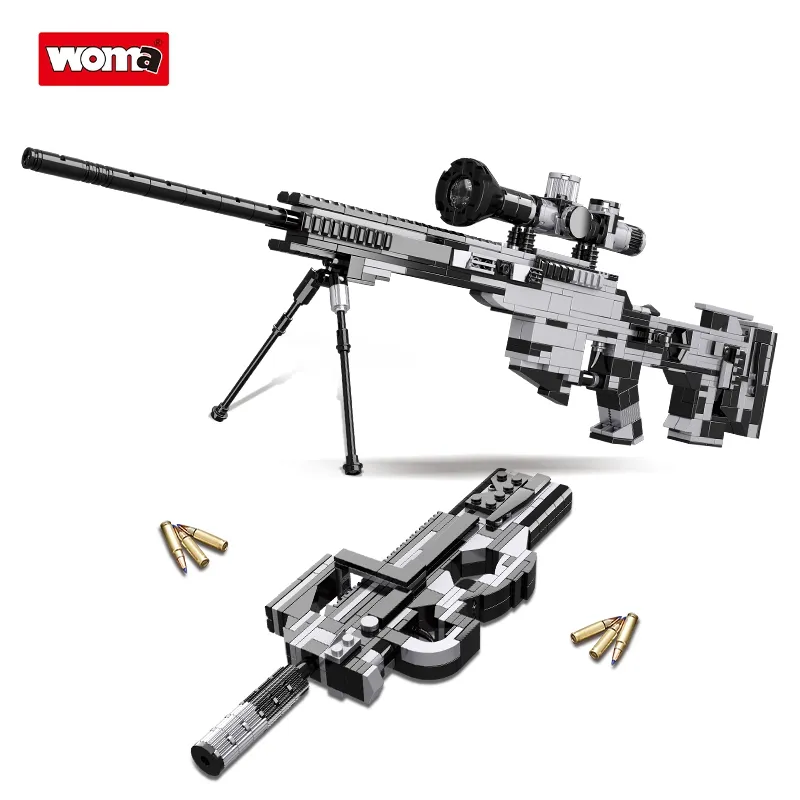 WOMA TOYS C0172 brique de construction arme militaire jouet armée modèle sniper pistolet m416 mp5 p90 micro pistolet bloc