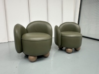 Fauteuil de loisirs en cuir véritable, chaise de pub, pouf, fauteuil d'appoint en cuir véritable, chaise de salon de pub, fauteuil simple pour la maison