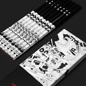 MIYA Sketch Art Supply 8 Pieces Graphite Pencil Set 4B 6B 8B Pencil Set Wholesale Sketching Pencil