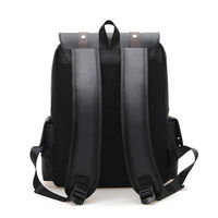 Sac à dos unisexe imperméable en PU avec fermeture éclair pour les voyages d'affaires et l'école - Sac d'ordinateur tendance