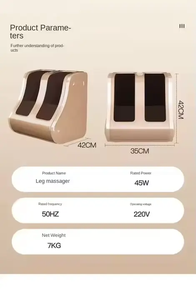 Buen Precio Pierna Pie Dispositivo de masaje Relajación Calefacción Eléctrica Presión de aire Vibración Pie y máquina masajeadora de piernas - Product Image 6