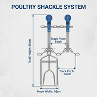 Manille et crochet en acier inoxydable 304 pour équipement d'abattage de volailles / ligne d'abattage de poulets / d'engraçage