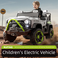 Voiture électrique pour enfants avec télécommande, lumières LED, musique, batterie rechargeable 12V, plastique, pour les enfants de 1 à 8 ans et plus, télécommande parentale