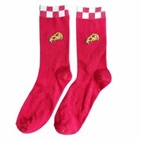 Chaussettes mi-mollet en nylon tricoté respirant à imprimé dessin animé pour l'automne